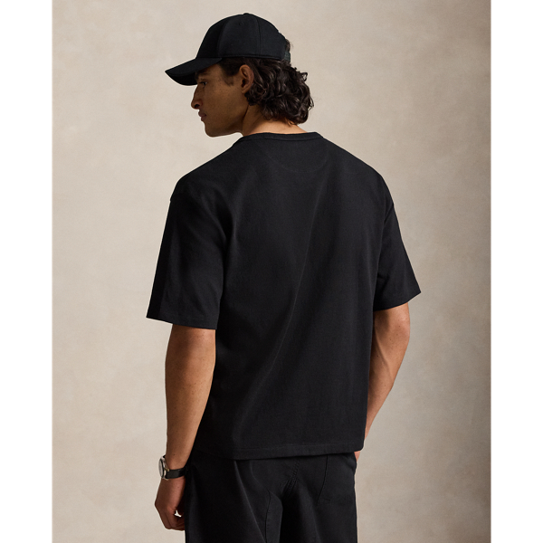 T-shirt &agrave; col rond en jersey Relaxed Fit Polo Ralph Lauren en Noir Polo 5