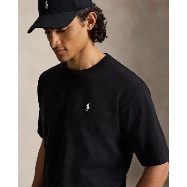 T-shirt &agrave; col rond en jersey Relaxed Fit Polo Ralph Lauren en Noir Polo 6