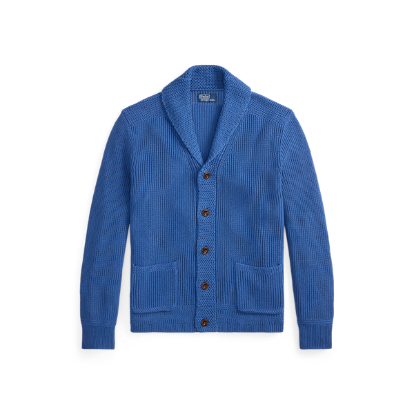 Cotton Shawl-Collar Cardigan