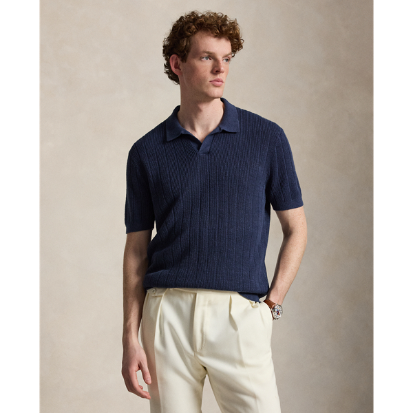 Linen Johnny-Collar Jumper