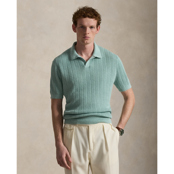 リネン ジョニーカラー セーター | ラルフ ローレン公式オンラインストア