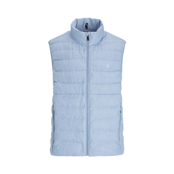 Chambray Blue The Colden Linen Gilet Polo Ralph Lauren 2