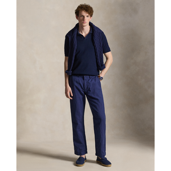 Classic-Fit Leinen-Baumwoll-Hose Bedford