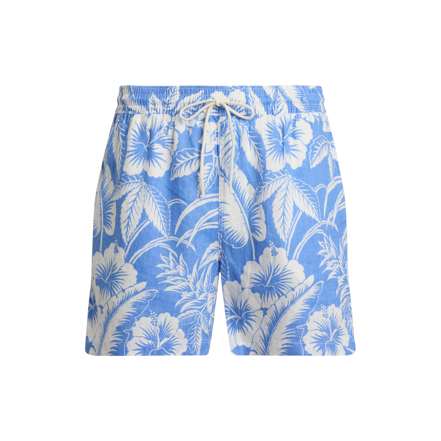 Мужские льняные плавки-шорты Ralph Lauren Traveler 5.75 дюйма, цвет: Синий с принтом — фото 5