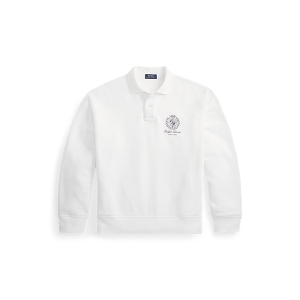 Sweat Relaxed Fit en molleton graphique Polo Ralph Lauren en Blanc 2