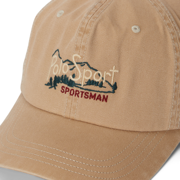 Vintage Khaki Embroidered Twill Ball Cap Polo Ralph Lauren 3