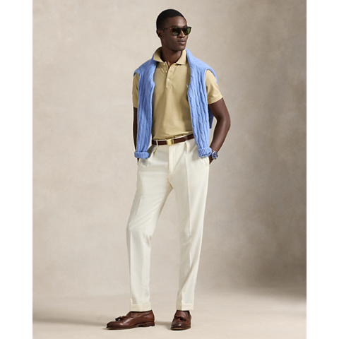 Мужские топы Ralph Lauren Custom Slim Fit Honeycomb-Mesh Polo