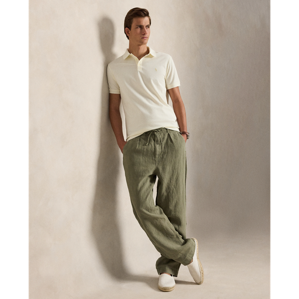 Pale Cream Custom Slim Fit Honeycomb-Mesh Polo Polo Ralph Lauren 4