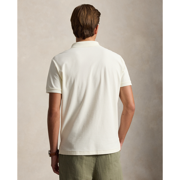 Pale Cream Custom Slim Fit Honeycomb-Mesh Polo Polo Ralph Lauren 5