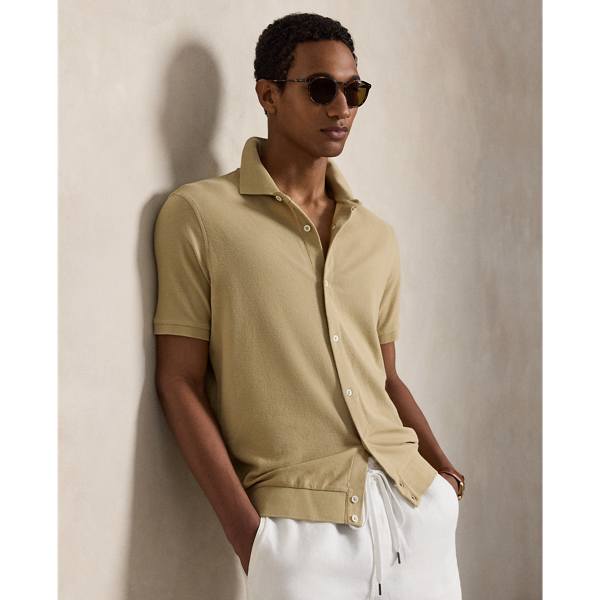 Standard Fit Honeycomb-Mesh Shirt