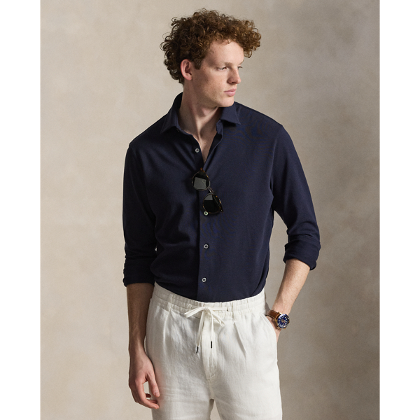 Hemd aus Micro-Piqu&eacute; Polo Ralph Lauren in RL-Navy 7