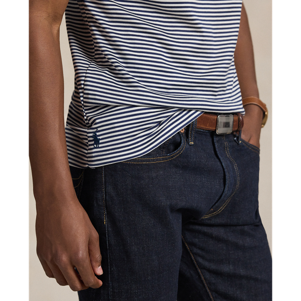 Standard Fit Striped Lisle T-Shirt