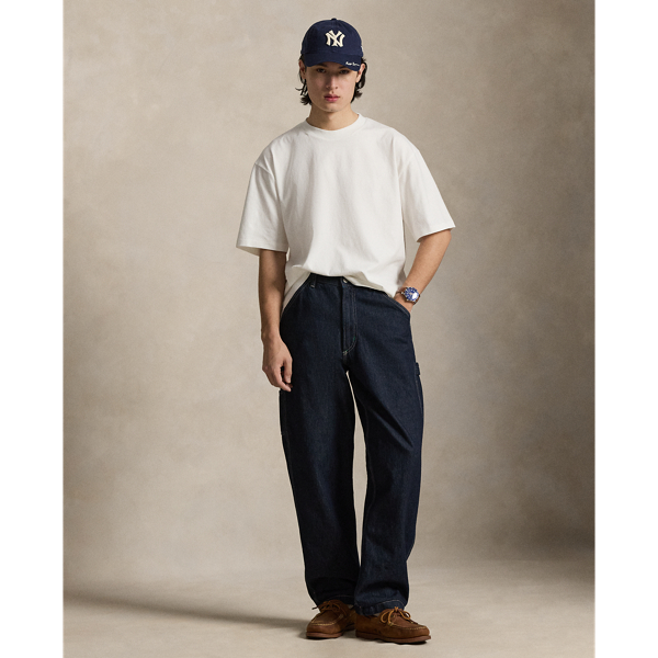 Angerautes Relaxed-Fit Jersey-T-Shirt Polo Ralph Lauren in Wei&szlig; 4