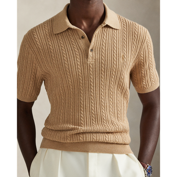 ケーブルニット コットン ポロカラー セーター | ラルフ ローレン公式