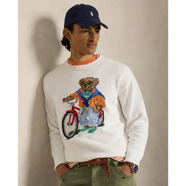 Pull col roulotté Polo Bear en coton