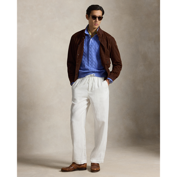 Maidstone Blue Relaxed Fit Cable-Knit Cotton Jumper Polo Ralph Lauren 3