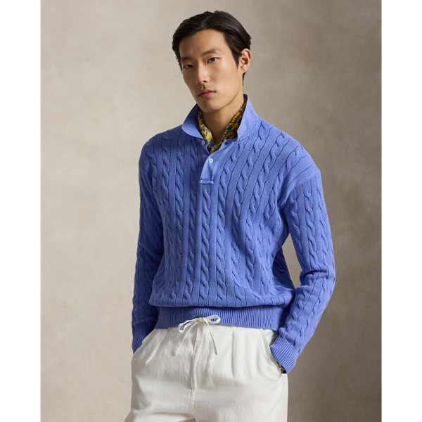 Pull torsadé en coton peigné Relaxed Fit