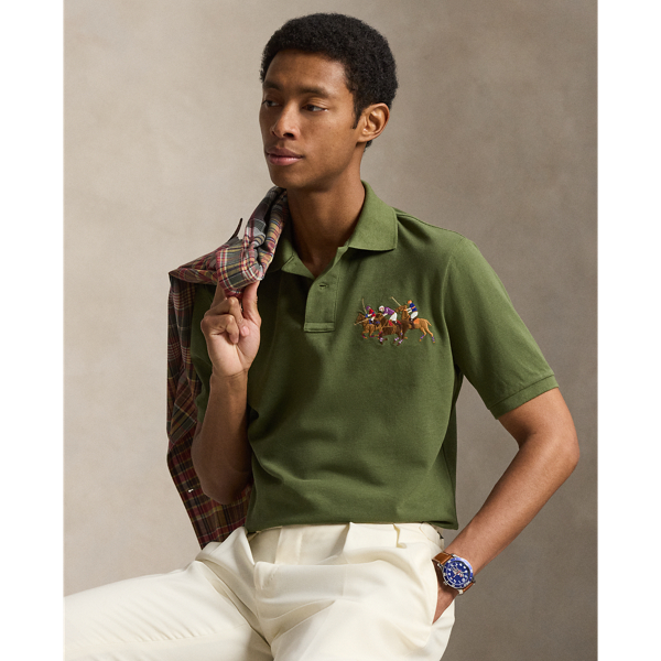 Classic-Fit Poloshirt mit Dreifach-Pony