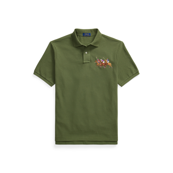 Polo en piqu&eacute; classique triple poney Polo Ralph Lauren en Olive Supply 2