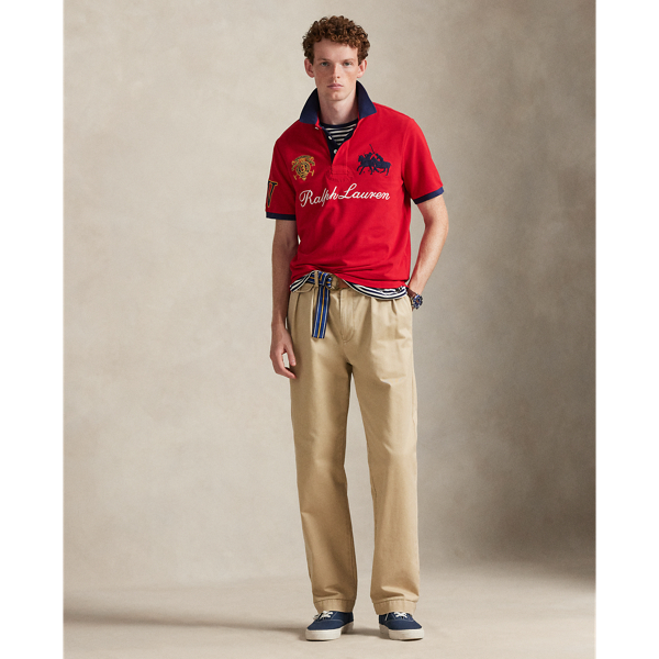 Classic Fit Crest Mesh Polo Shirt