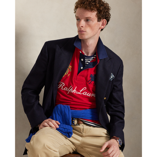 Classic Fit Crest Mesh Polo Shirt