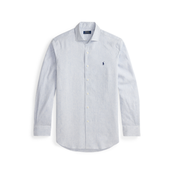 Polo Ralph Lauren 經典版型條紋亞麻混紡襯衫 1
