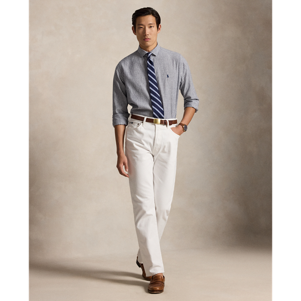 Polo Ralph Lauren 클래식핏 스트라이프 시어서커 셔츠 뉴포트 네이비 화이트 4