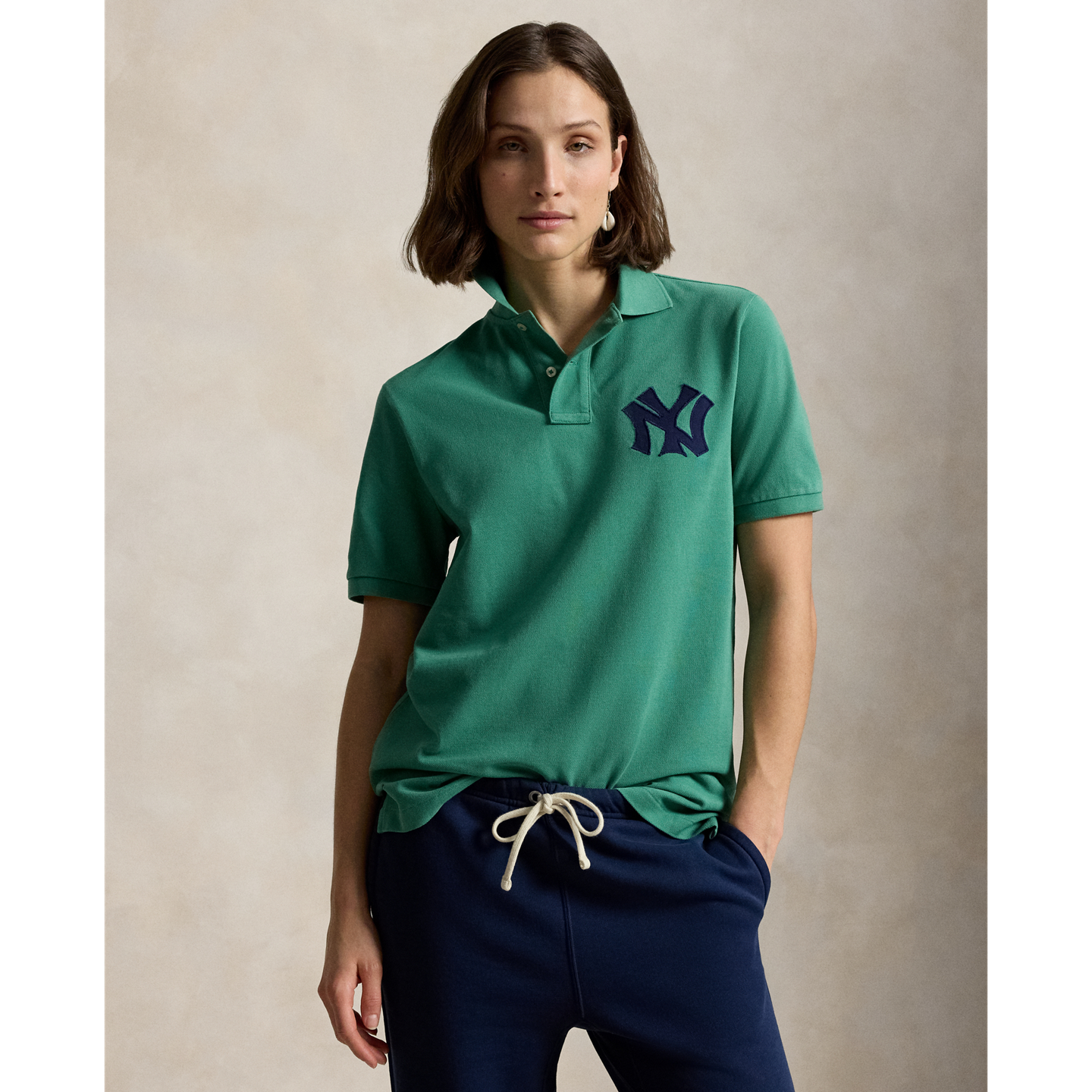 Мужское поло Polo Ralph Lauren Yankees Polo, цвет: Зелёный — фото 3