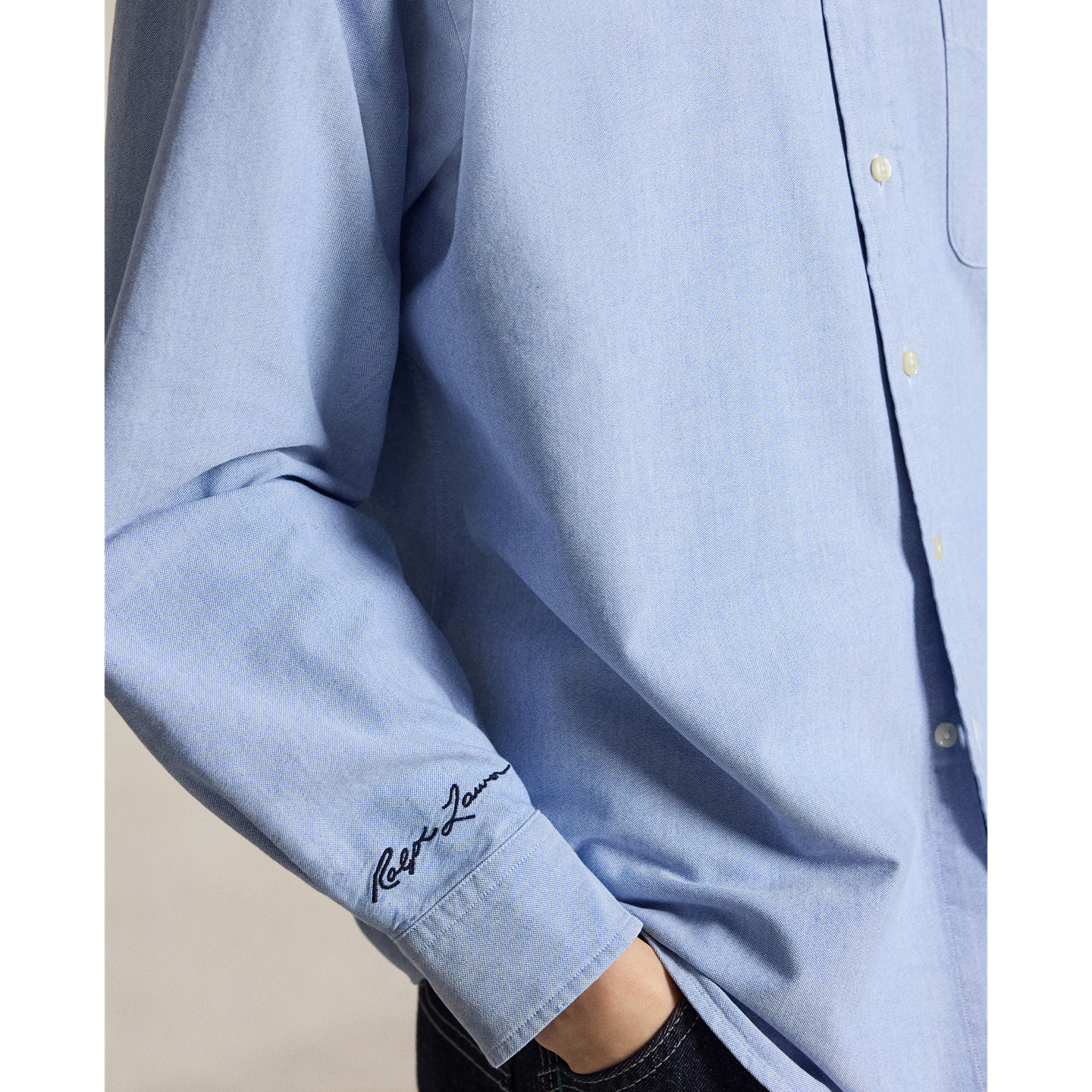 Мужские рубашки Polo Ralph Lauren Yankees Oxford, цвет: Синий — фото 3