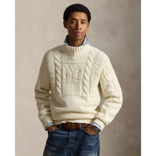 Pullover Polo Ralph Lauren Yankees Polo Ralph Lauren in Antikcreme 4