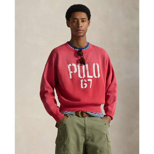 Polo Ralph Lauren 빈티지핏 플리스 그래픽 스웨트셔츠 선라이즈 레드 1