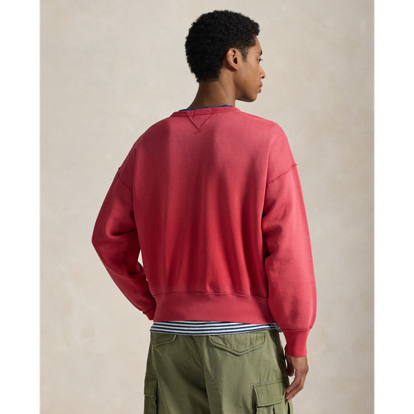 Polo Ralph Lauren 빈티지핏 플리스 그래픽 스웨트셔츠 선라이즈 레드 5