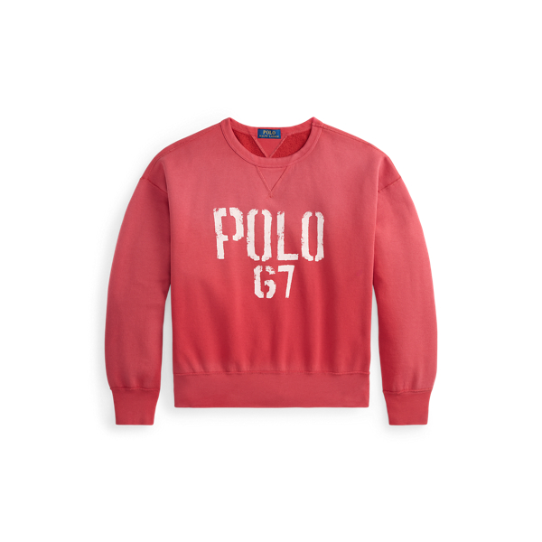 Polo Ralph Lauren 빈티지핏 플리스 그래픽 스웨트셔츠 선라이즈 레드 2