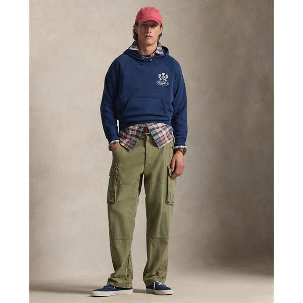 Dark Cobalt Vintage Fit Fleece Graphic Hoodie Polo Ralph Lauren 4