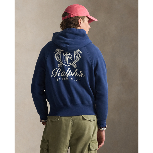 Dark Cobalt Vintage Fit Fleece Graphic Hoodie Polo Ralph Lauren 5