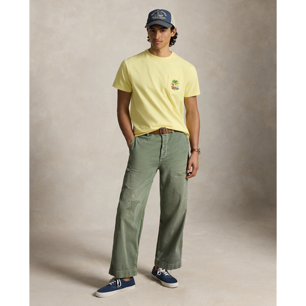 Polo Ralph Lauren クラシック フィット エンブロイダリー ジャージー Tシャツ リゾート ゴールド 4