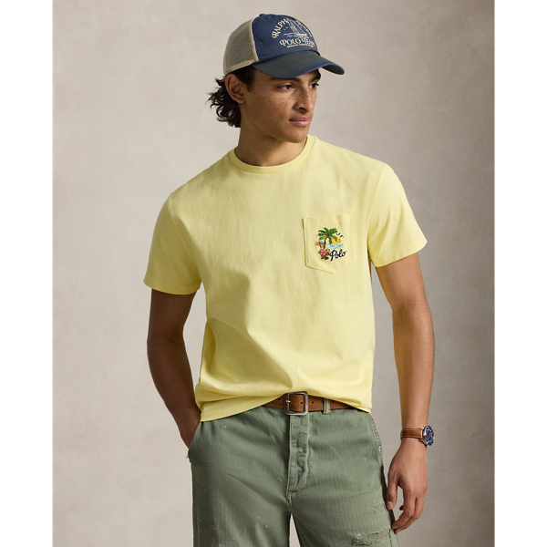 Polo Ralph Lauren クラシック フィット エンブロイダリー ジャージー Tシャツ リゾート ゴールド 1