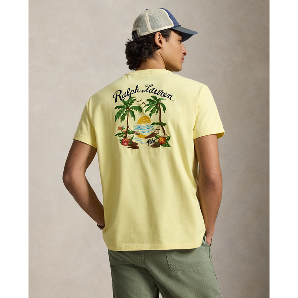 Polo Ralph Lauren クラシック フィット エンブロイダリー ジャージー Tシャツ リゾート ゴールド 5