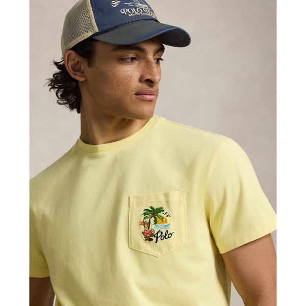 Polo Ralph Lauren クラシック フィット エンブロイダリー ジャージー Tシャツ リゾート ゴールド 6