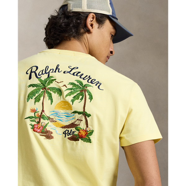Polo Ralph Lauren クラシック フィット エンブロイダリー ジャージー Tシャツ リゾート ゴールド 8