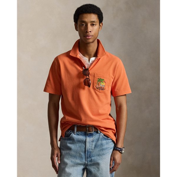 Polo à motif en piqué Standard Fit