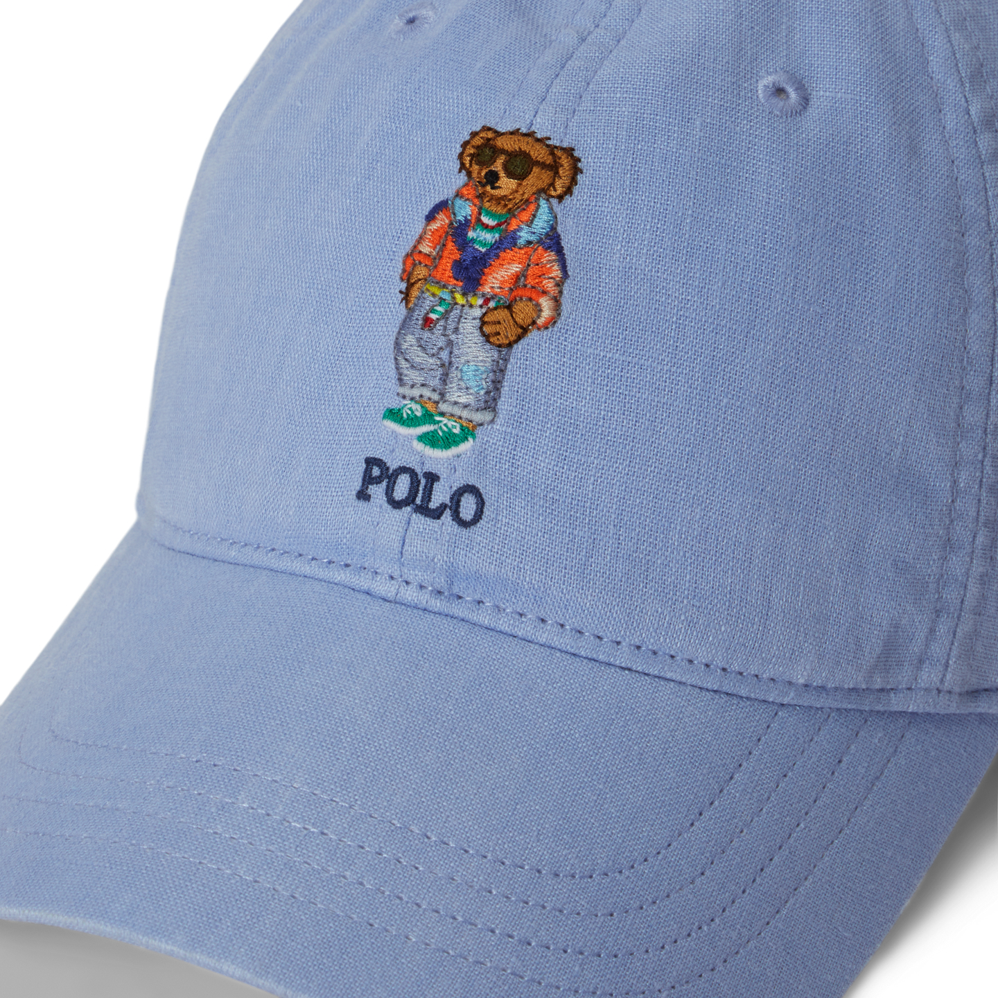 Мужская кепка Ralph Lauren Polo Bear Linen Ball, цвет: Синий — фото 2
