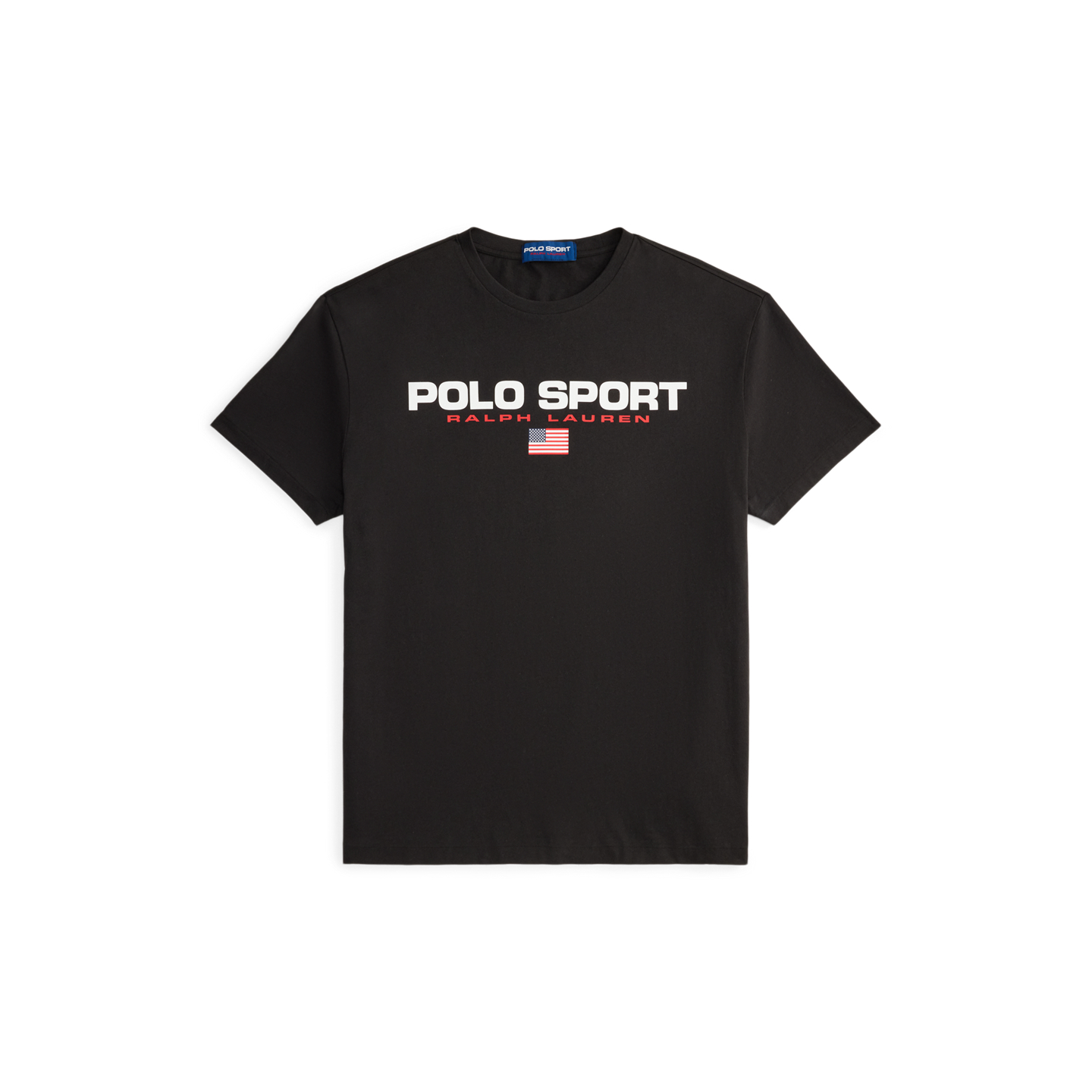 Мужская футболка Ralph Lauren Classic Fit Polo Sport Jersey, цвет: Чёрный — фото 5