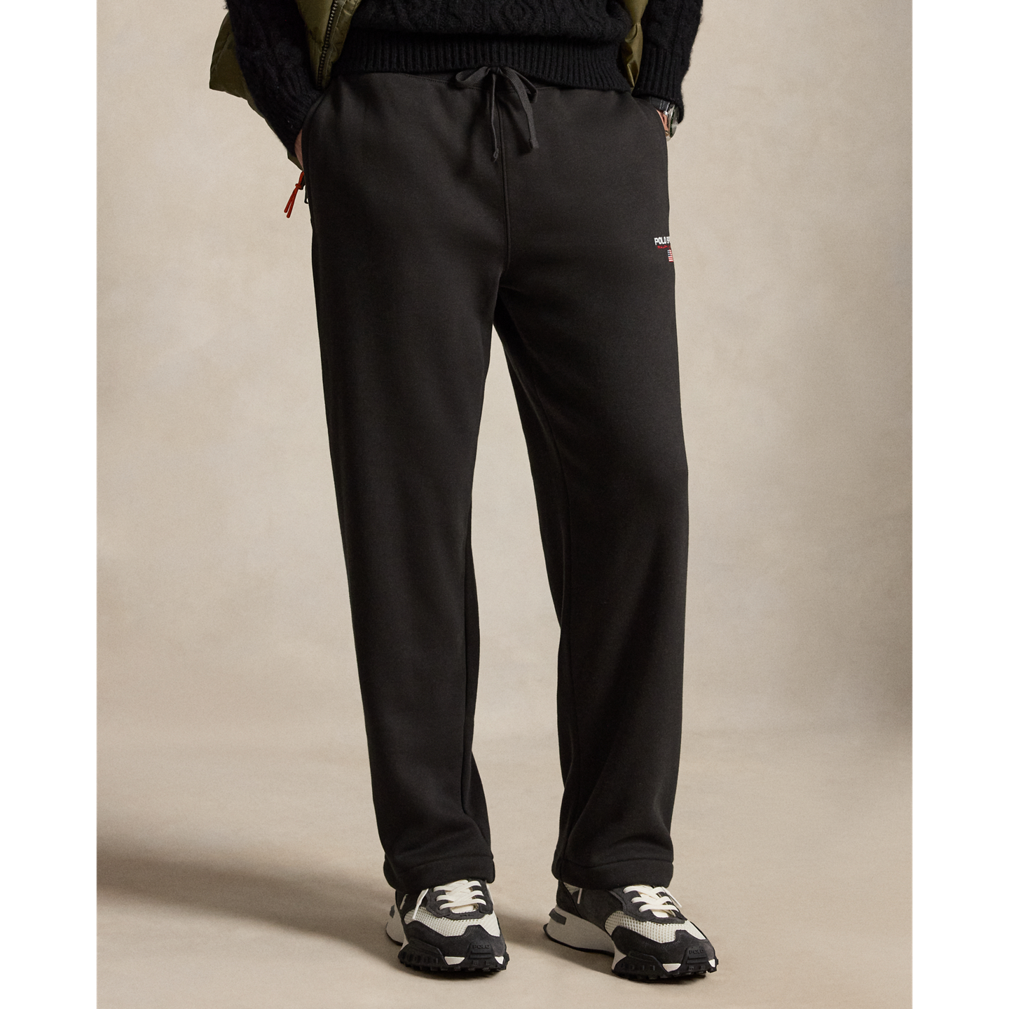Мужские флисовые спортивные брюки Ralph Lauren Polo Sport, цвет: Чёрный — фото 1