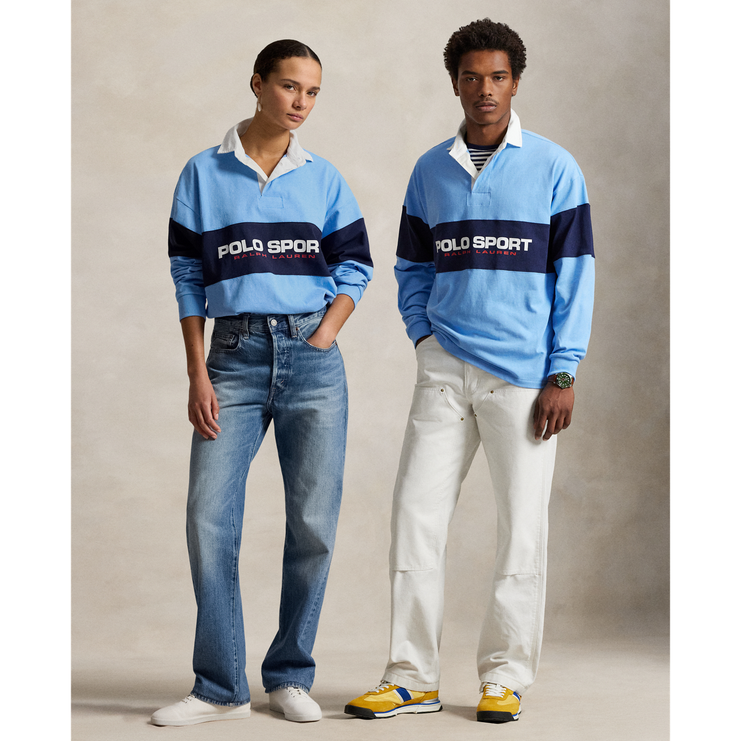 Мужская рубашка Ralph Lauren Big Fit Polo Sport Rugby, цвет: Синий / Тёмно-синий — фото 5