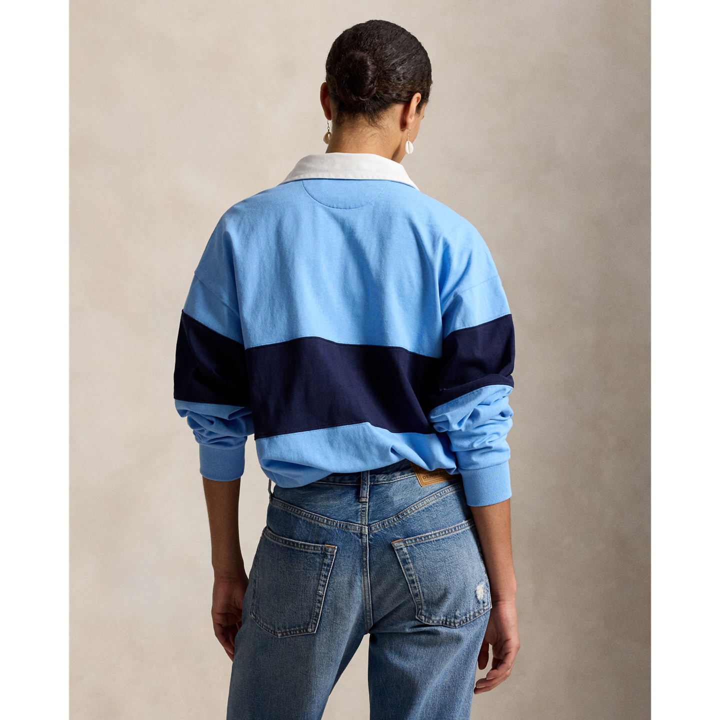Мужская рубашка Ralph Lauren Big Fit Polo Sport Rugby, цвет: Синий / Тёмно-синий — фото 4