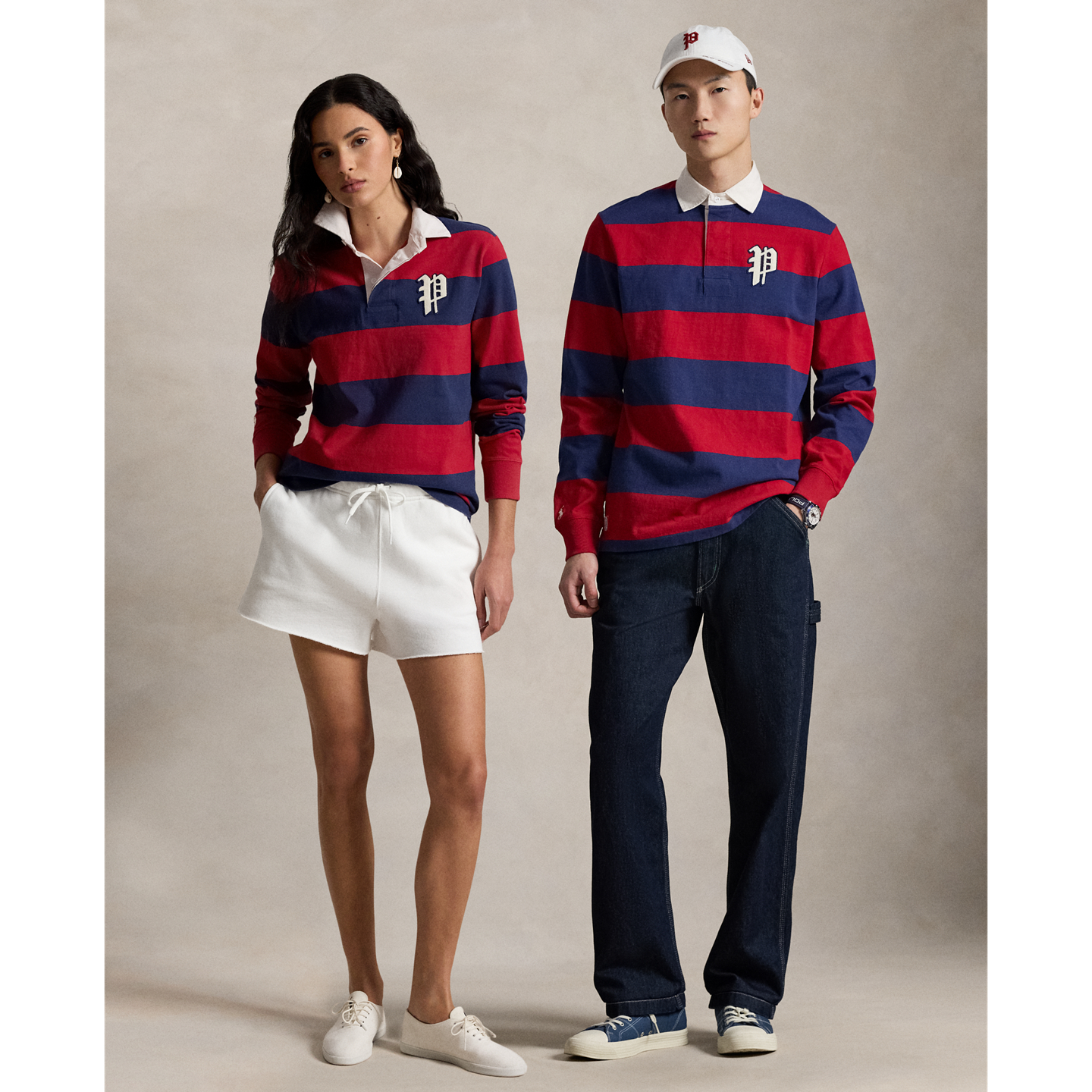 Мужские рубашки Polo Ralph Lauren Phillies Rugby, цвет: Красный / Кобальтовый — фото 6