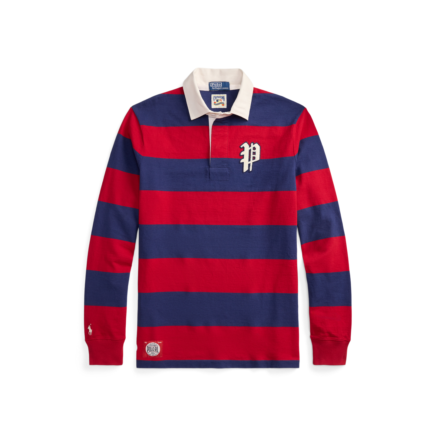Мужские рубашки Polo Ralph Lauren Phillies Rugby, цвет: Красный / Кобальтовый — фото 7
