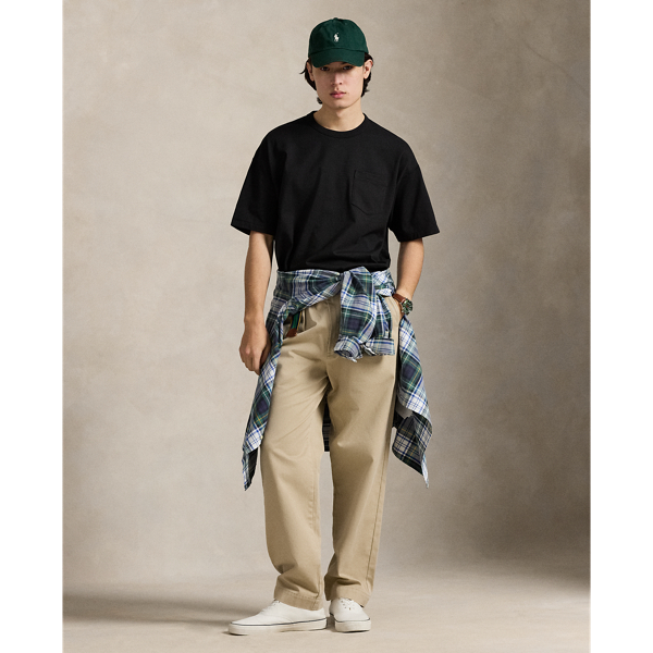 Polo Ralph Lauren 빅핏 헤비웨이트 저지 티셔츠 폴로 블랙/화이트 퍼플 4