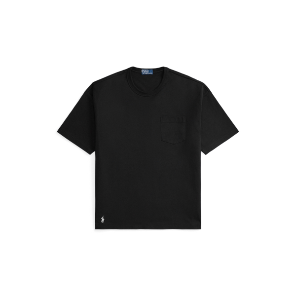 Polo Ralph Lauren 빅핏 헤비웨이트 저지 티셔츠 폴로 블랙/화이트 퍼플 2